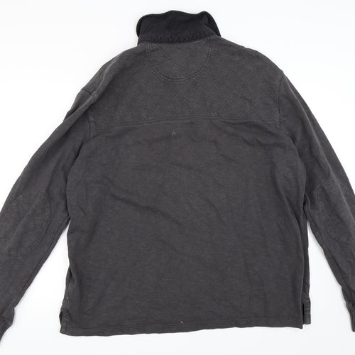 North Coast Mens Grey   Henley Sweatshirt Size XL