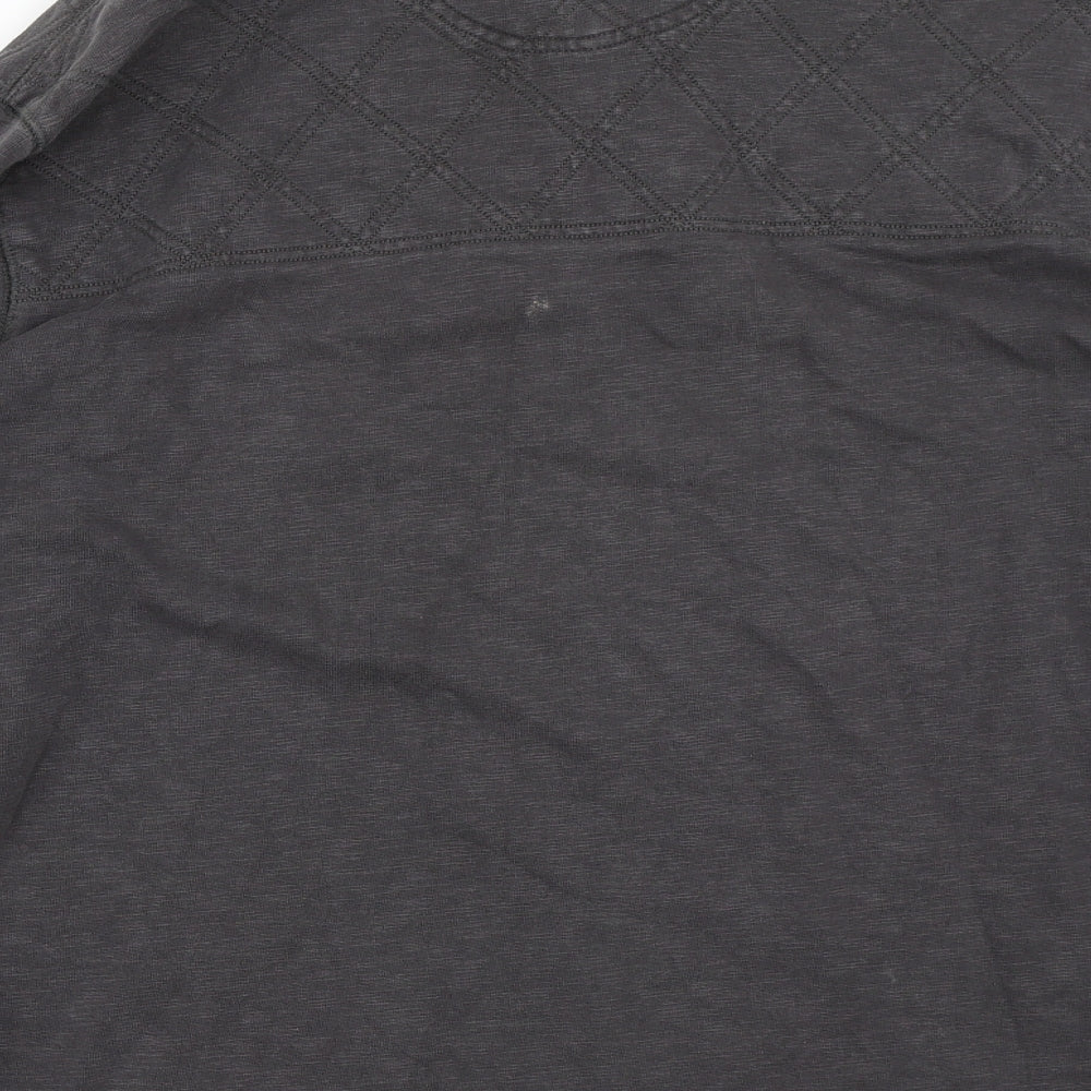 North Coast Mens Grey   Henley Sweatshirt Size XL