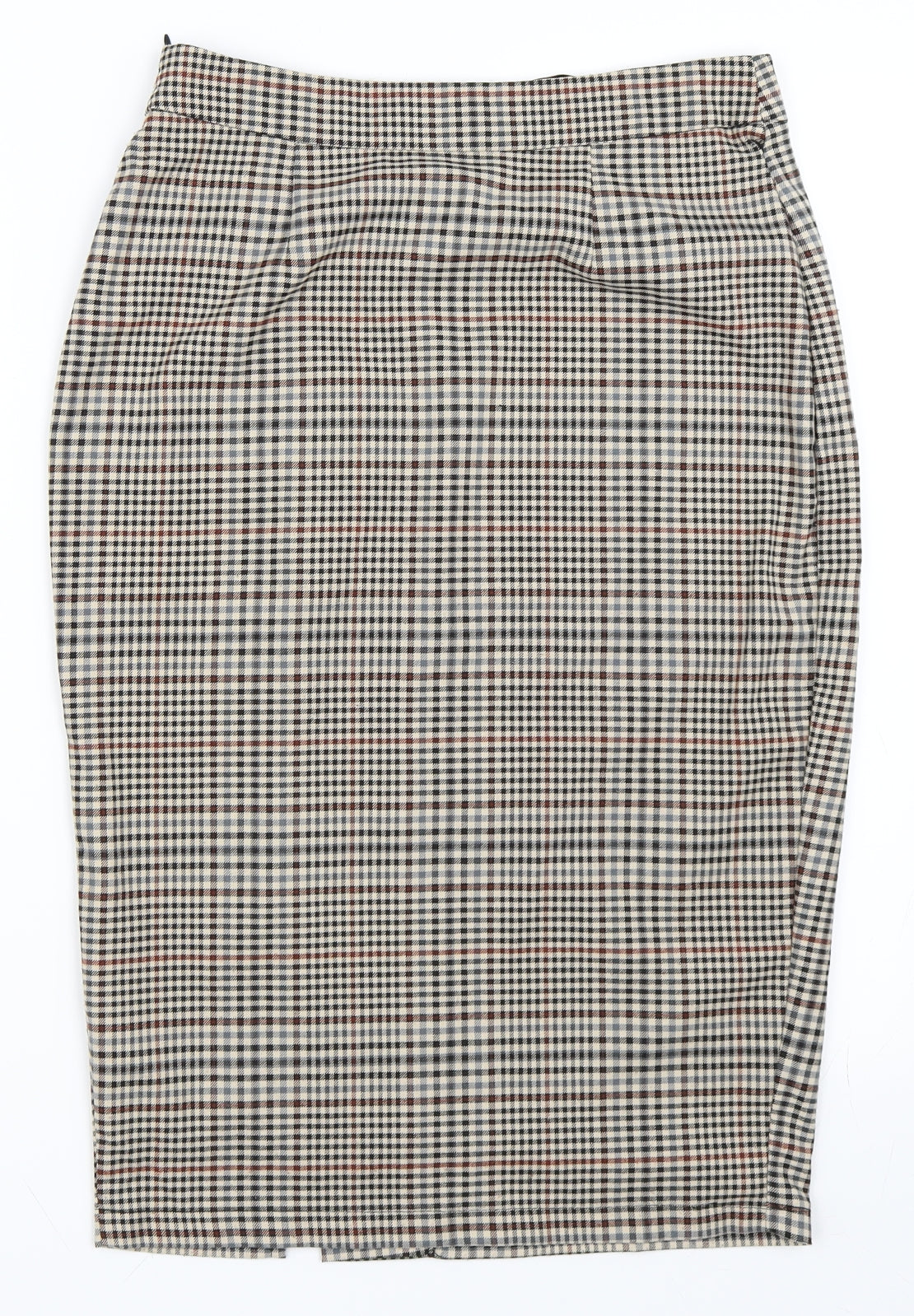 Primark Womens Beige Check  Straight & Pencil Skirt Size 10