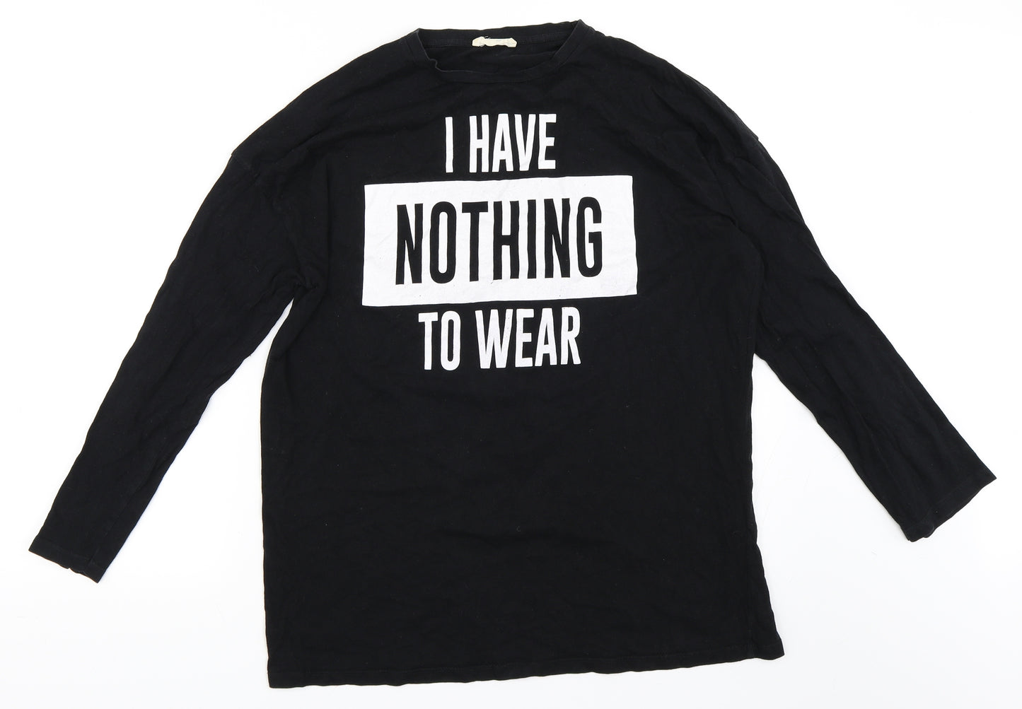 Zara Mens Black    T-Shirt Size S  - I have nothing to wear