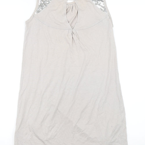 Oasis Womens Grey   Tank Dress  Size S