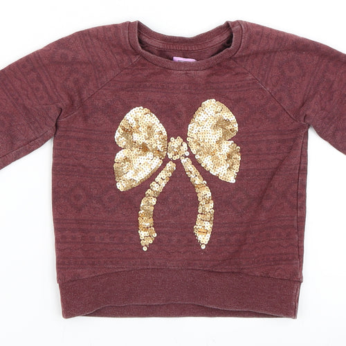 F&F Girls Purple   Pullover Sweatshirt Size 2-3 Years