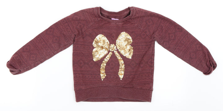 F&F Girls Purple Pullover Sweatshirt Size 2-3 Years
