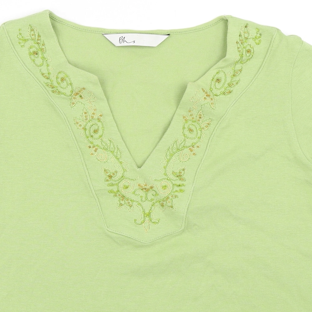 BHS Womens Green   Basic T-Shirt Size 14
