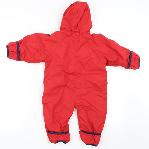 JoJo Maman Bébé Baby Red   Basic Coat Snowsuit Size 12-18 Months