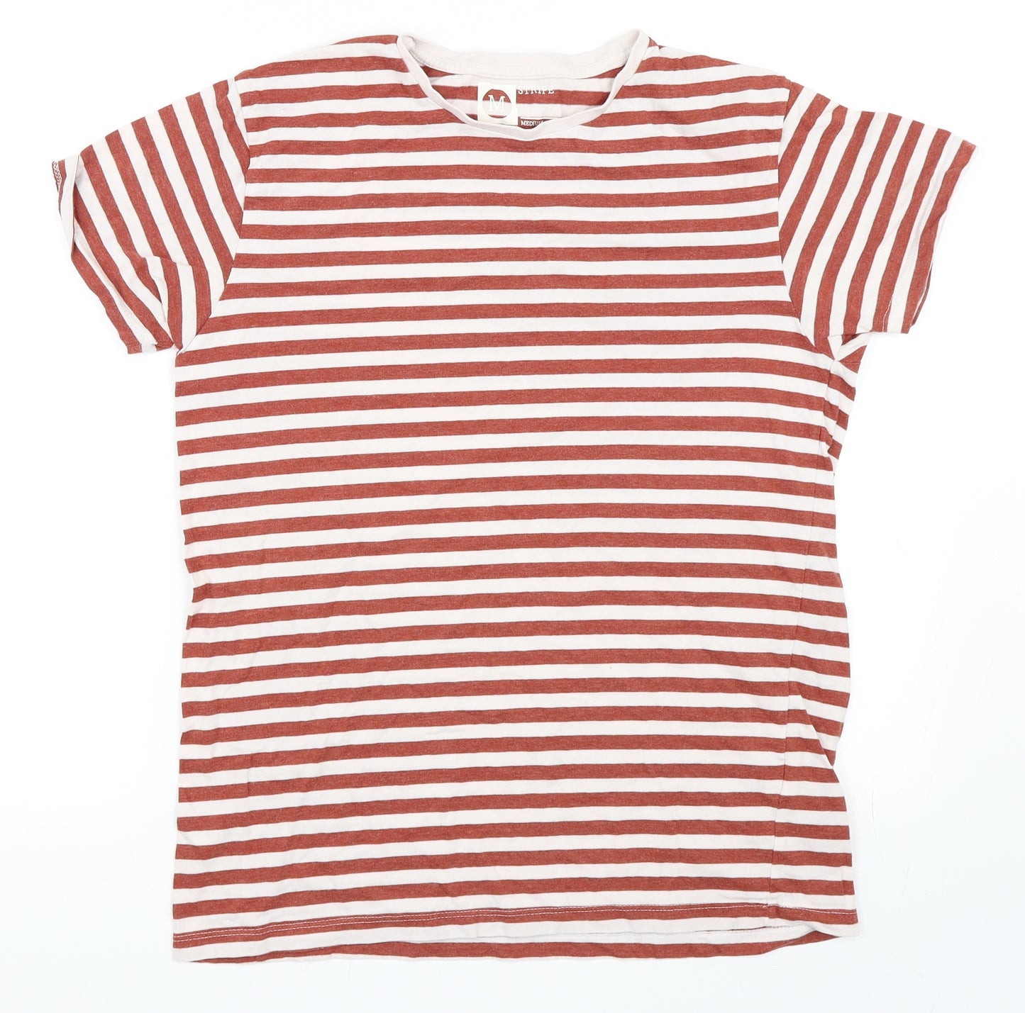 Cedar Wood State Mens Red Striped   T-Shirt Size M