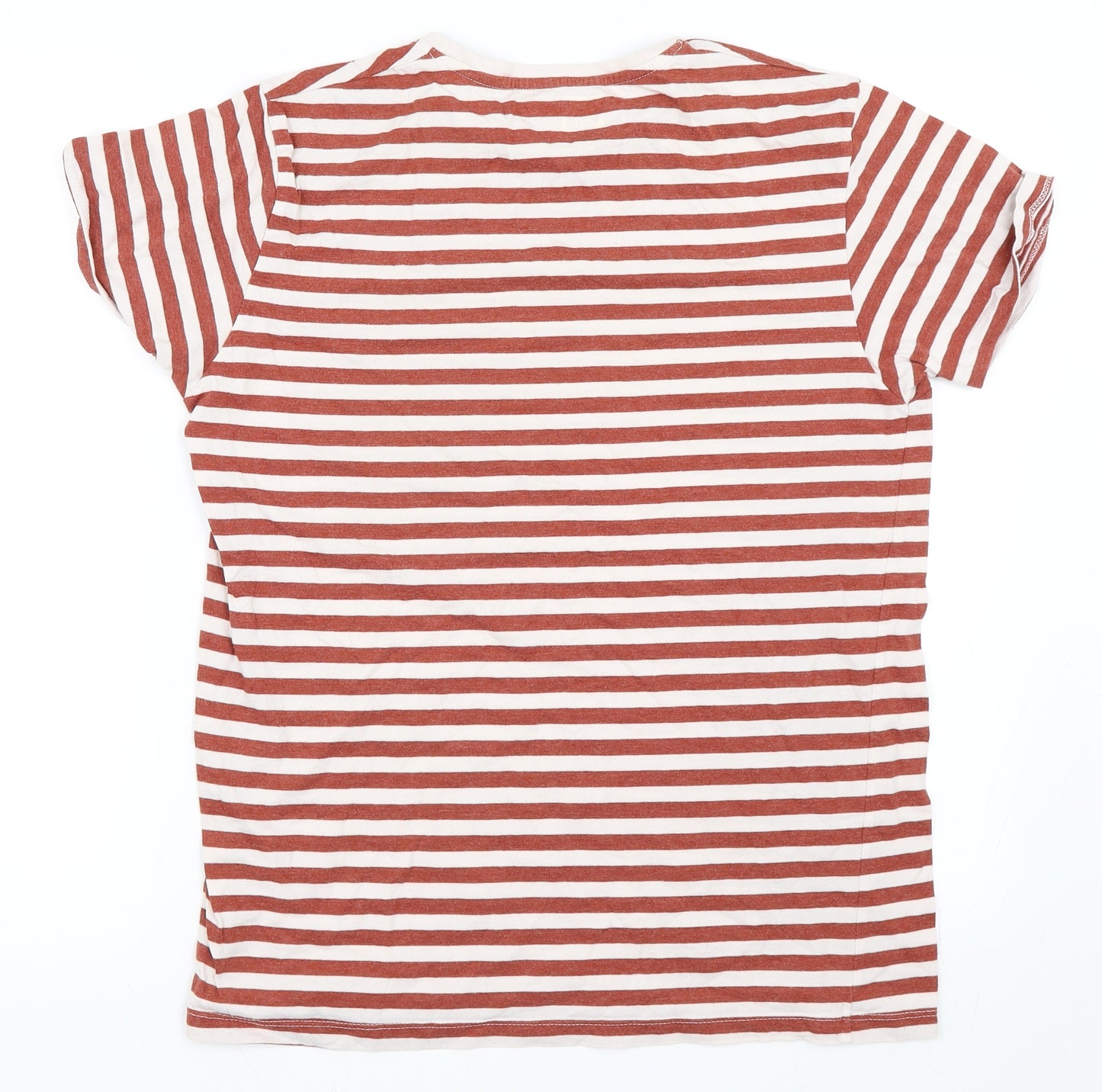 Cedar Wood State Mens Red Striped   T-Shirt Size M