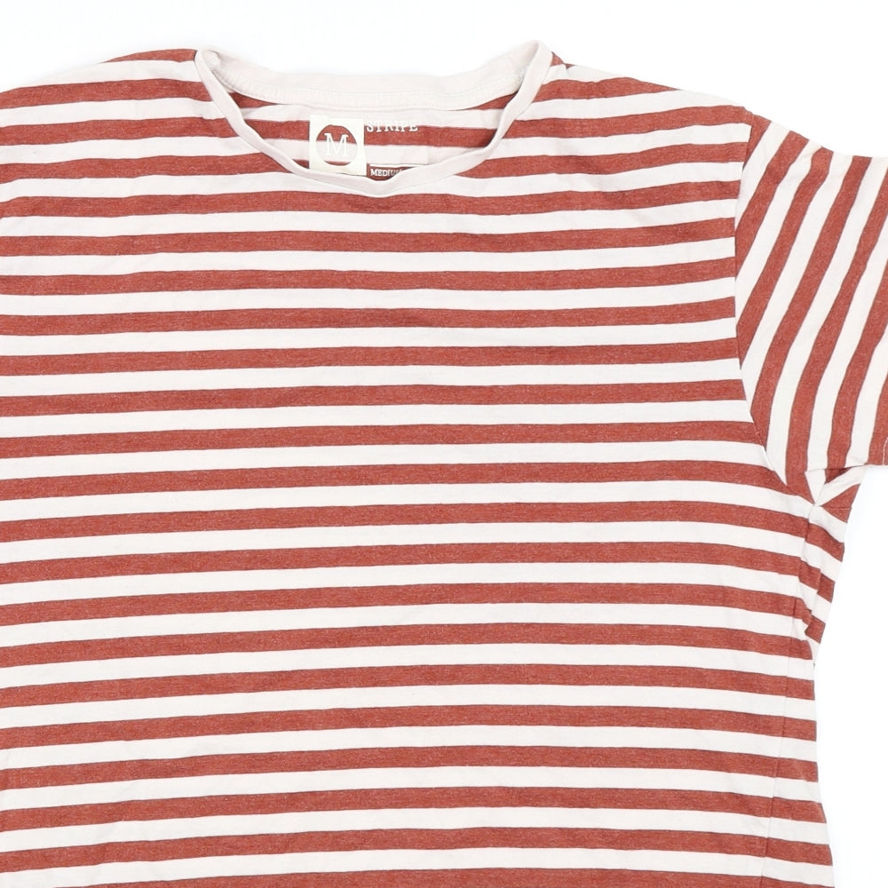 Cedar Wood State Mens Red Striped   T-Shirt Size M