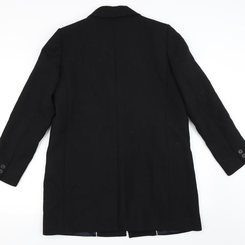 Preworn Womens Black   Overcoat Coat Size L