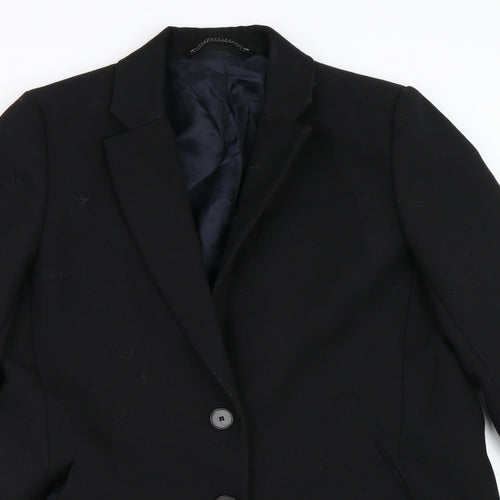 Preworn Womens Black   Overcoat Coat Size L