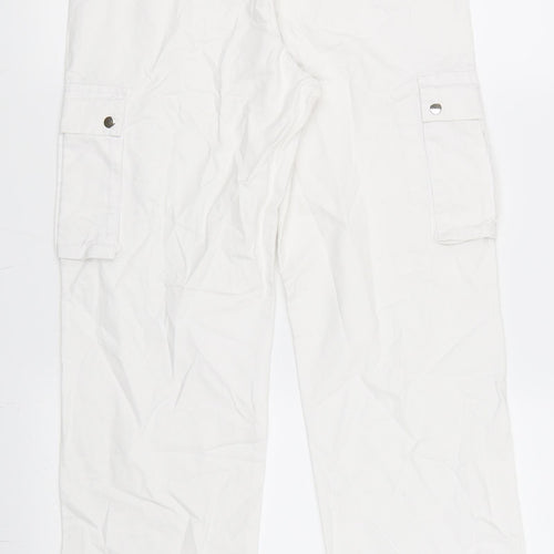 PRETTYLITTLETHING Womens White   Jogger Trousers Size 4 L27 in
