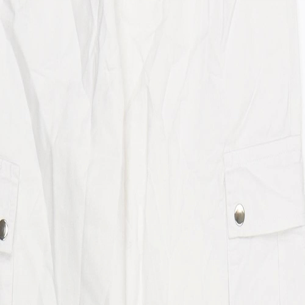PRETTYLITTLETHING Womens White   Jogger Trousers Size 4 L27 in