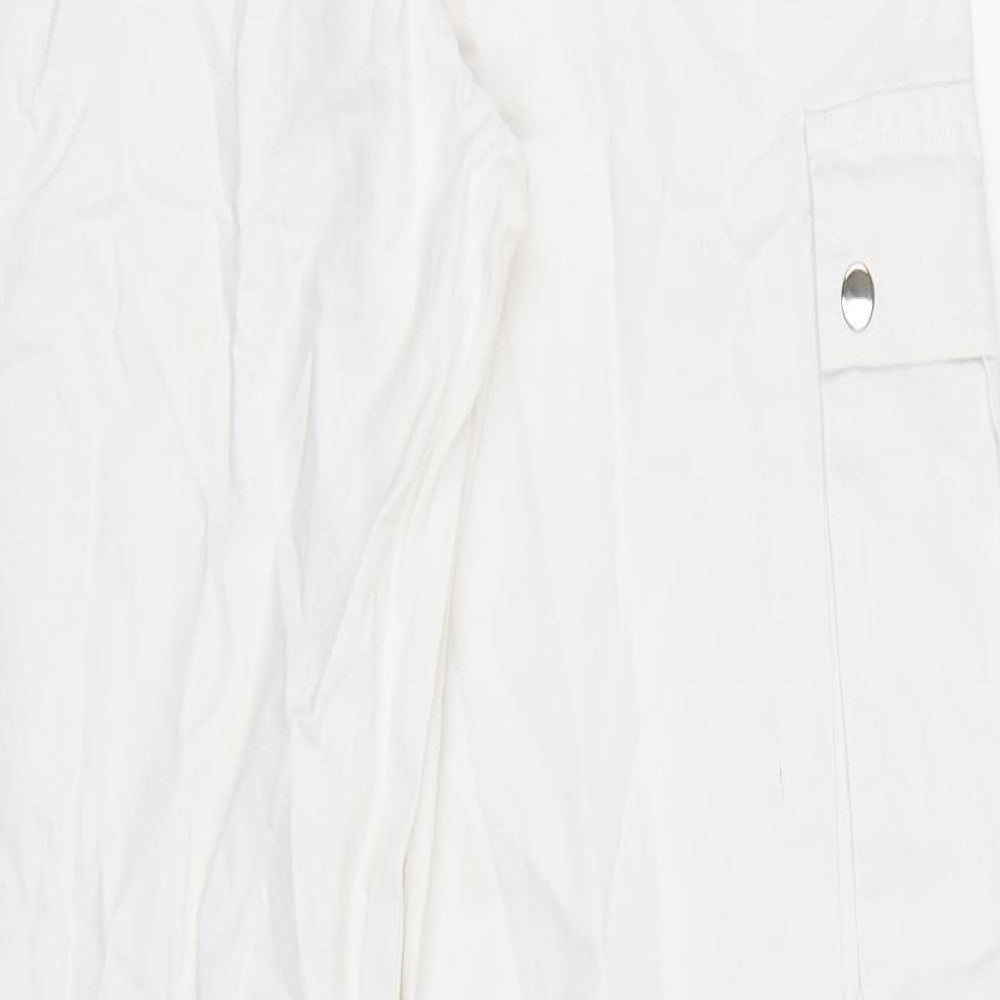 PRETTYLITTLETHING Womens White   Jogger Trousers Size 4 L27 in