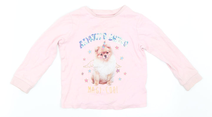 George Girls Pink   Basic T-Shirt Size 2-3 Years