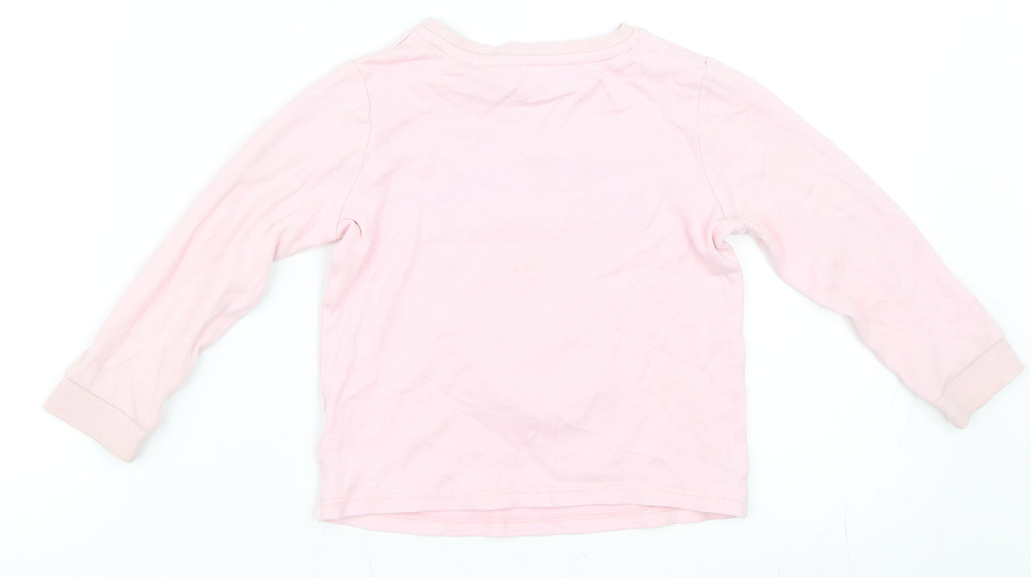 George Girls Pink   Basic T-Shirt Size 2-3 Years