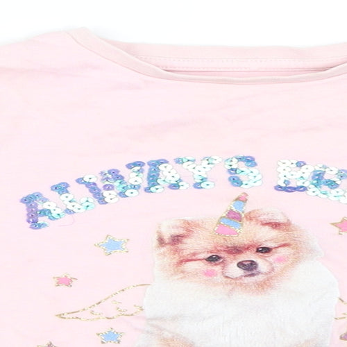 George Girls Pink   Basic T-Shirt Size 2-3 Years