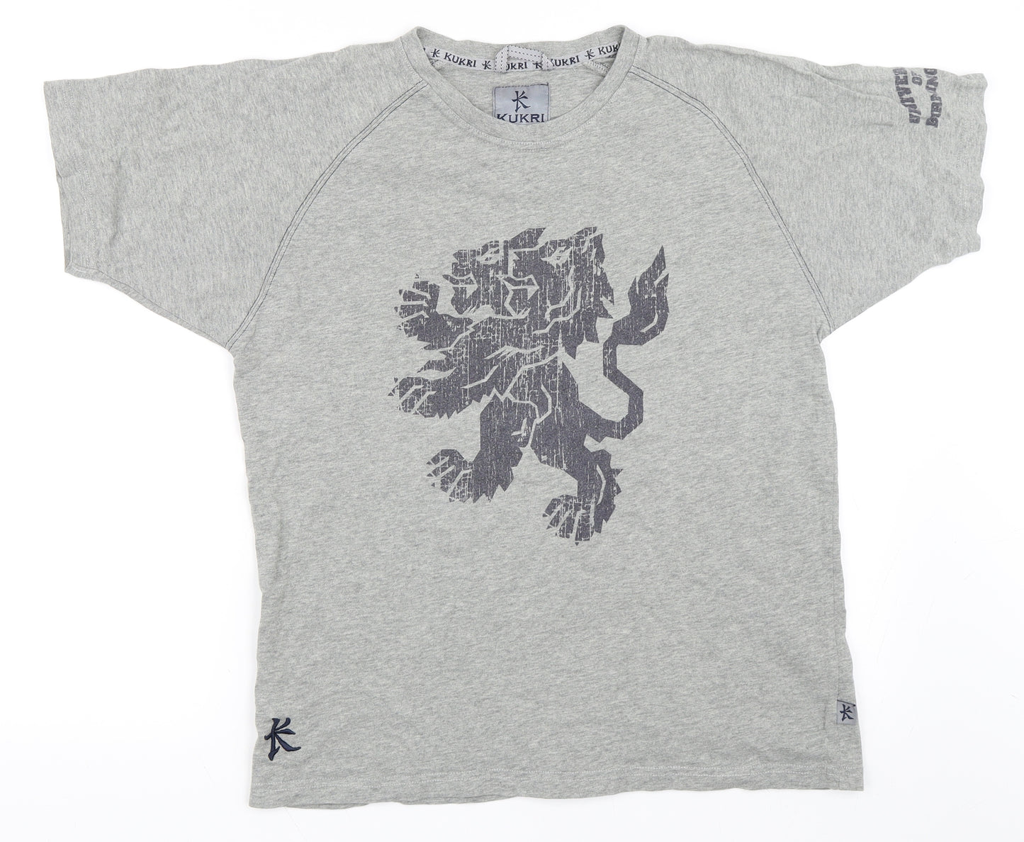 Kukri Mens Grey    T-Shirt Size S
