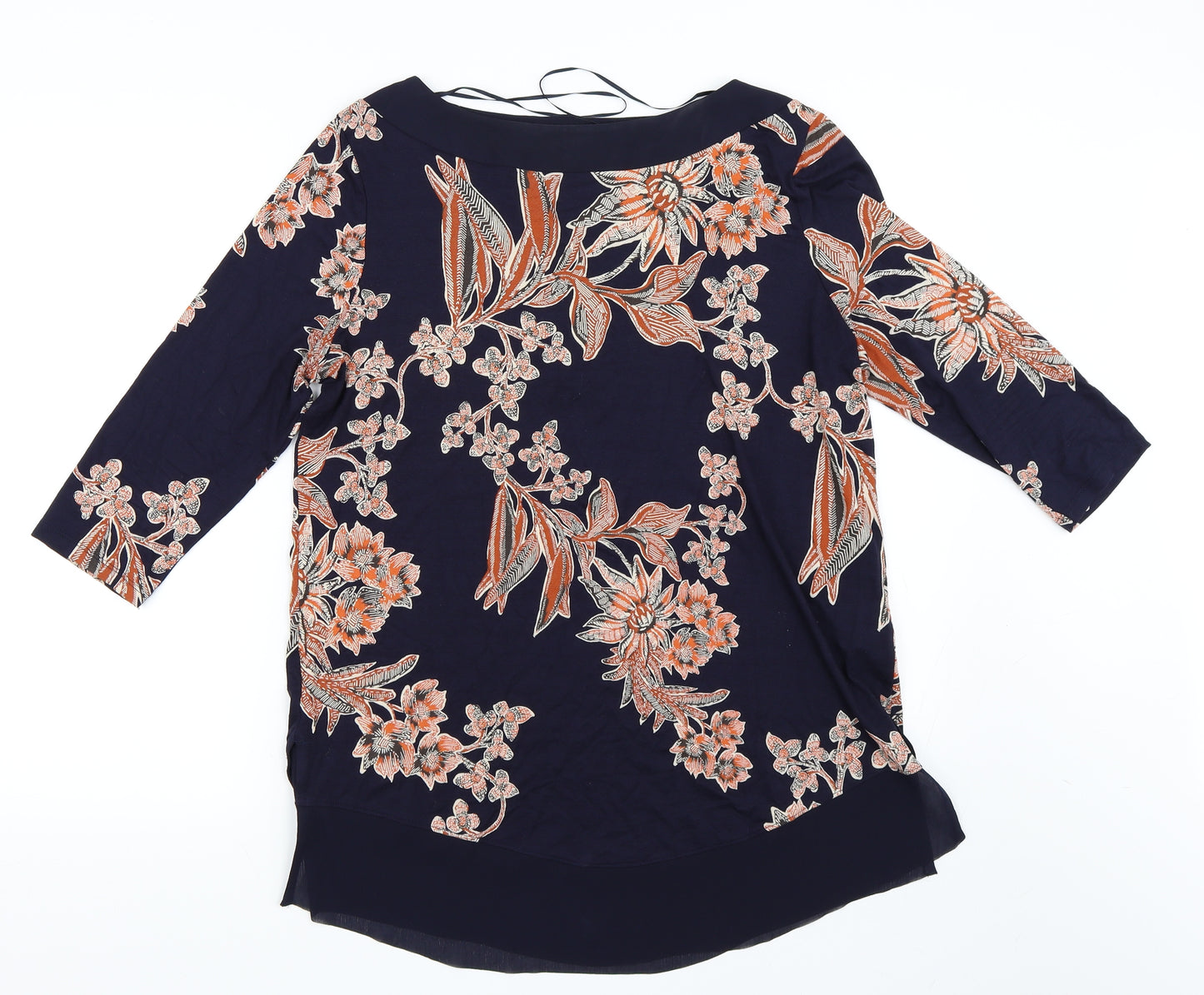Marks and Spencer Womens Blue Floral  Tunic Blouse Size 14