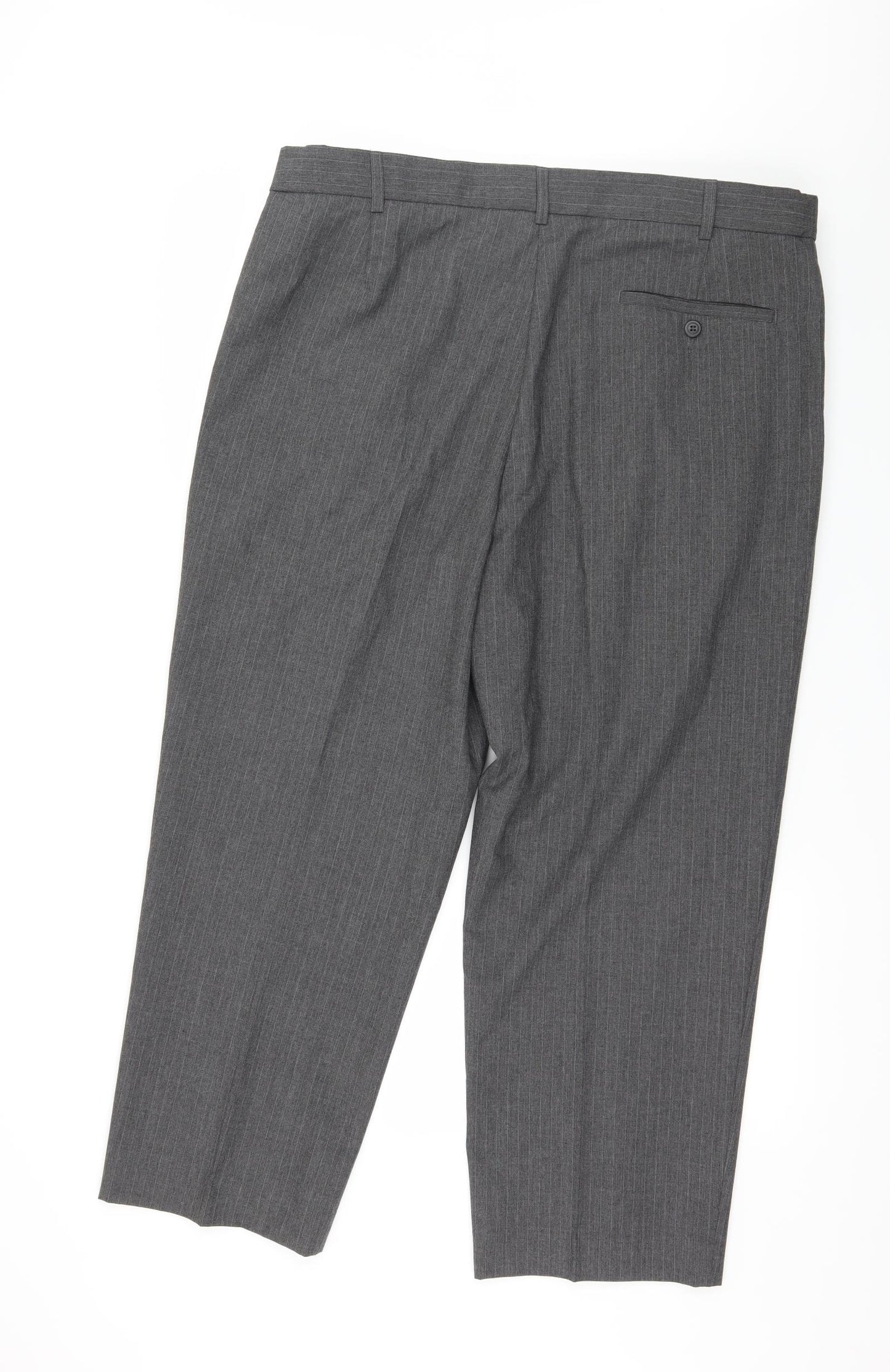 Dunnes Womens Grey Striped  Trousers  Size 40 in L29 in