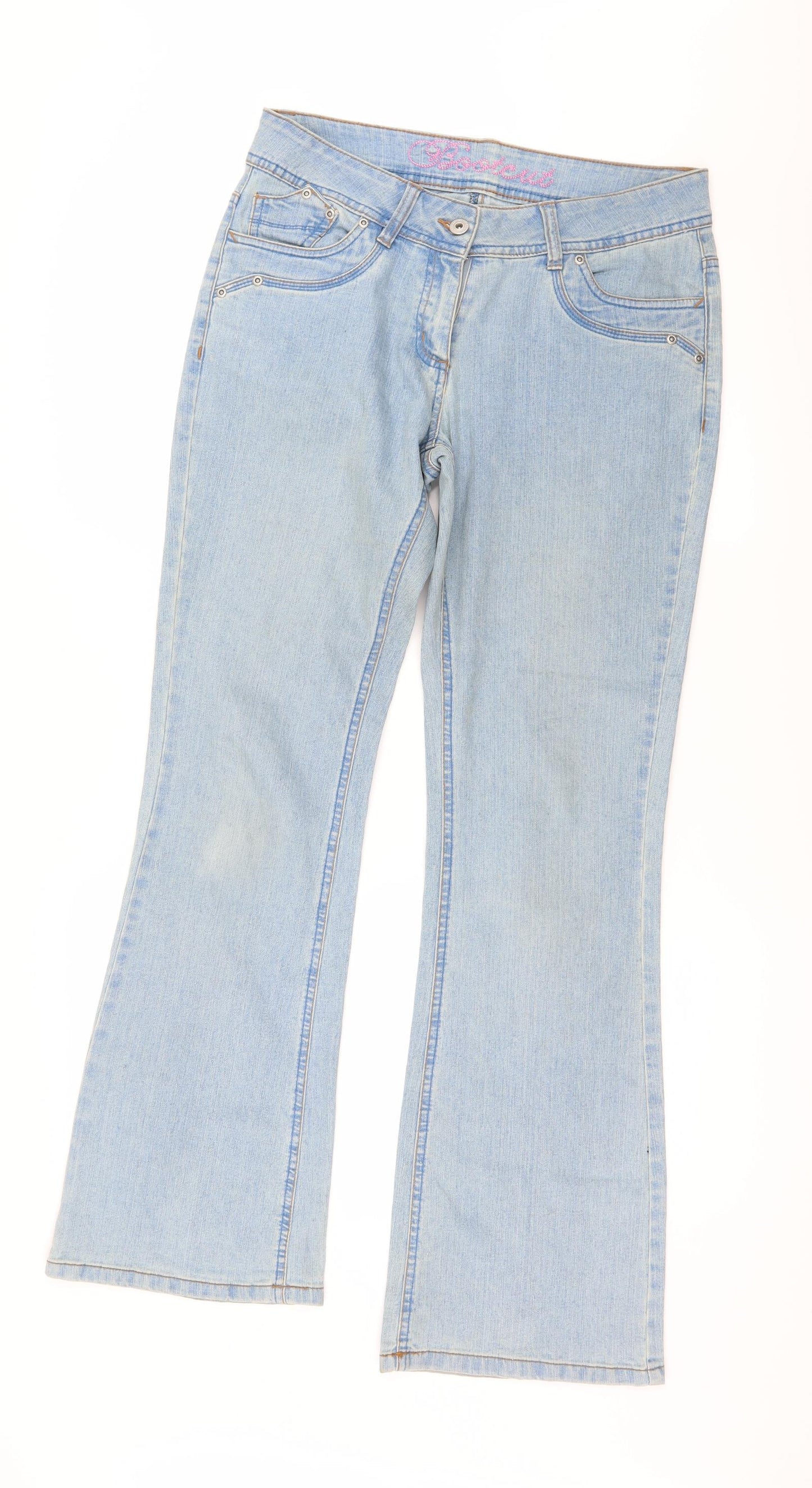 Cherokee Womens Blue  Denim Bootcut Jeans Size 8 L31 in