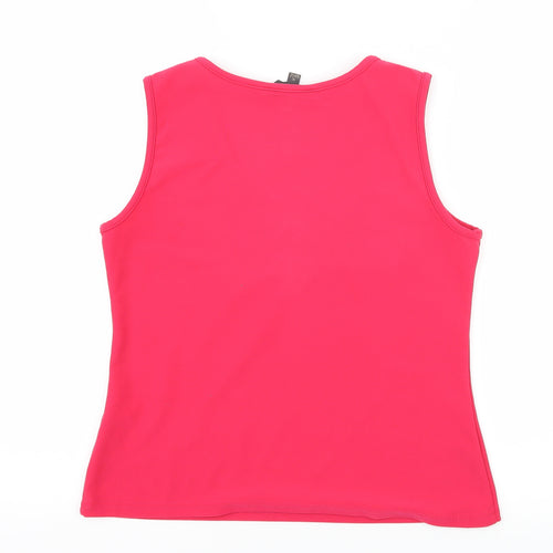 Atmosphere Womens Pink Striped Jersey Basic Tank Size 14
