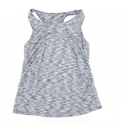 South Luxe Womens Blue Striped Jersey Basic Tank Size L