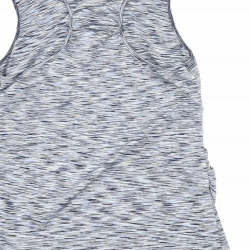 South Luxe Womens Blue Striped Jersey Basic Tank Size L
