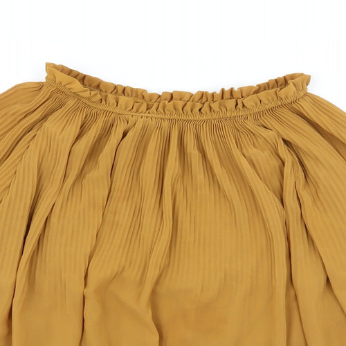 Preworn Womens Yellow   Basic Blouse One Size