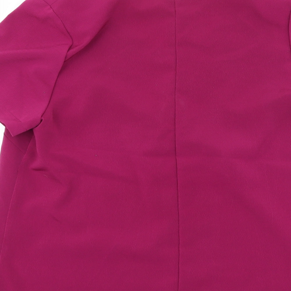 Special Collection Womens Pink  Satin Basic Blouse Size 14
