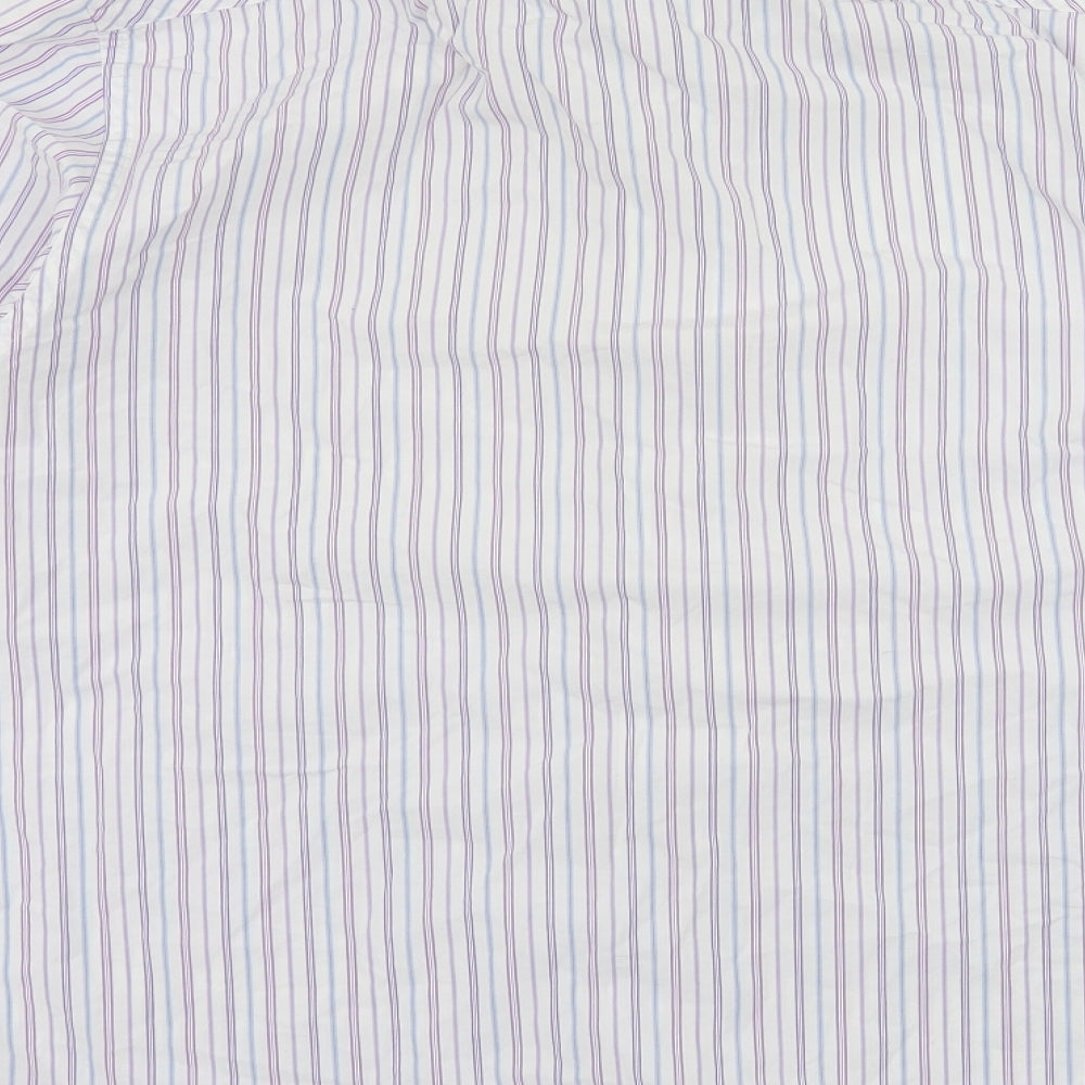 Skopes Mens Purple Striped   Dress Shirt Size 17