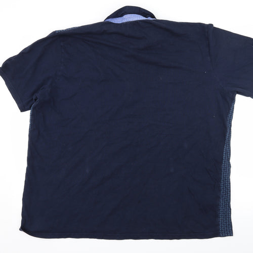 Jacamo Mens Blue Polka Dot Jersey  Polo Size XL