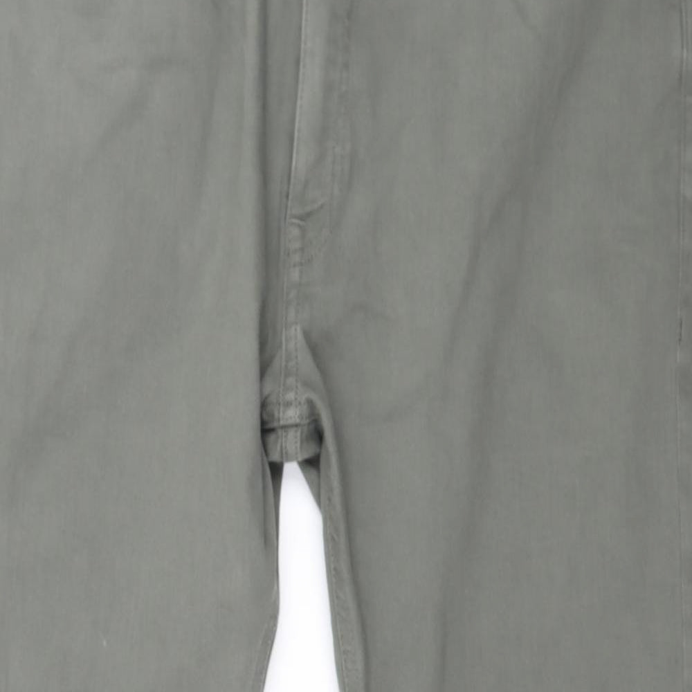 Preworn Mens Green  Denim Tapered Jeans Size 38 in L31 in