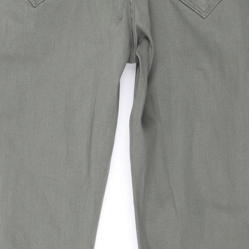 Preworn Mens Green  Denim Tapered Jeans Size 38 in L31 in