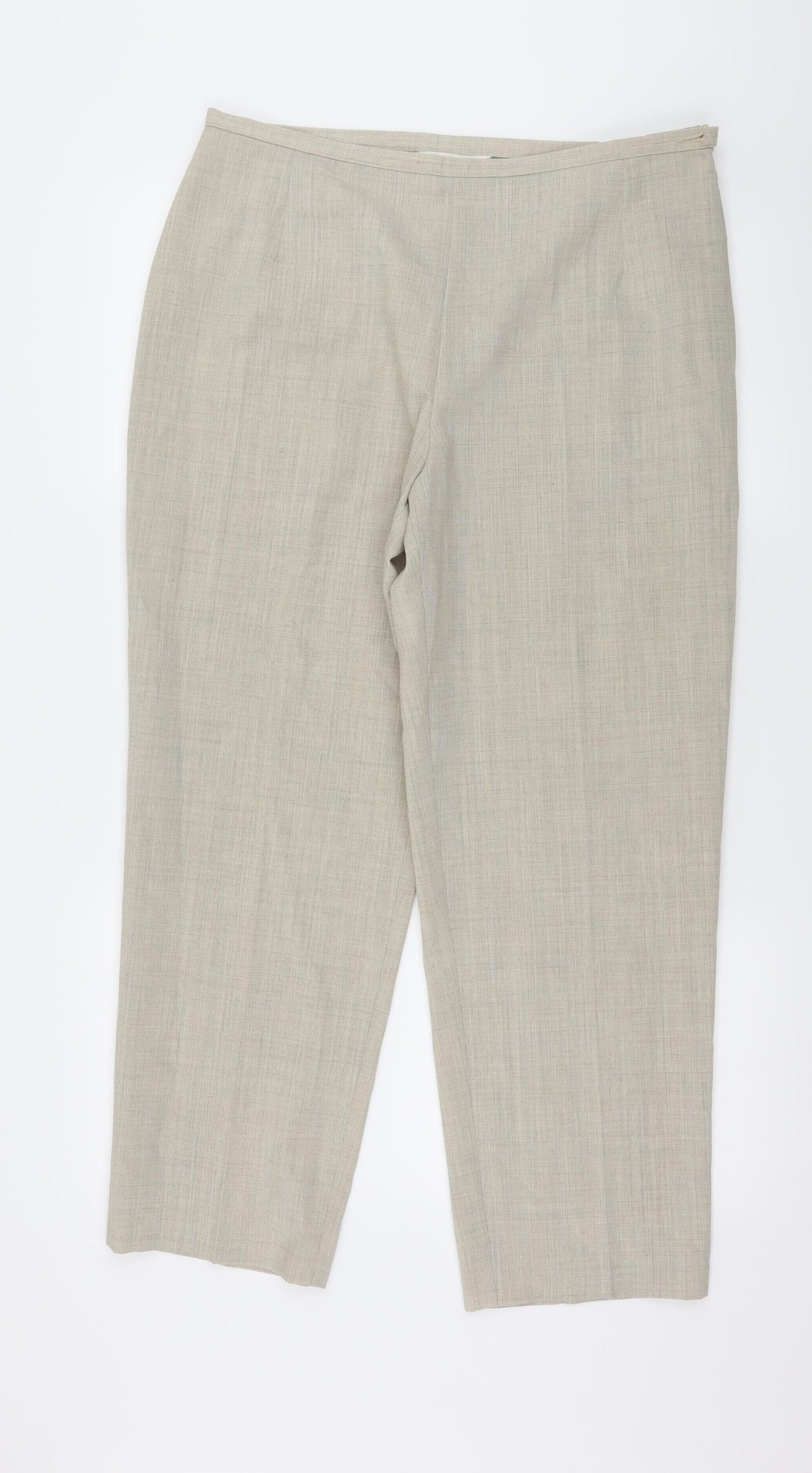 Marks and Spencer Womens Ivory   Trousers  Size 16 L27 in