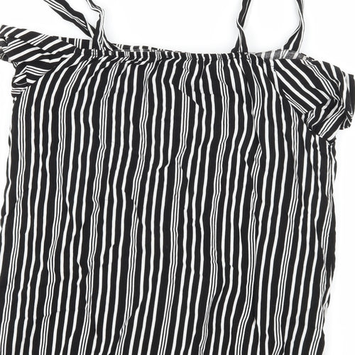 Select Womens Black Striped  Camisole Tank Size 6