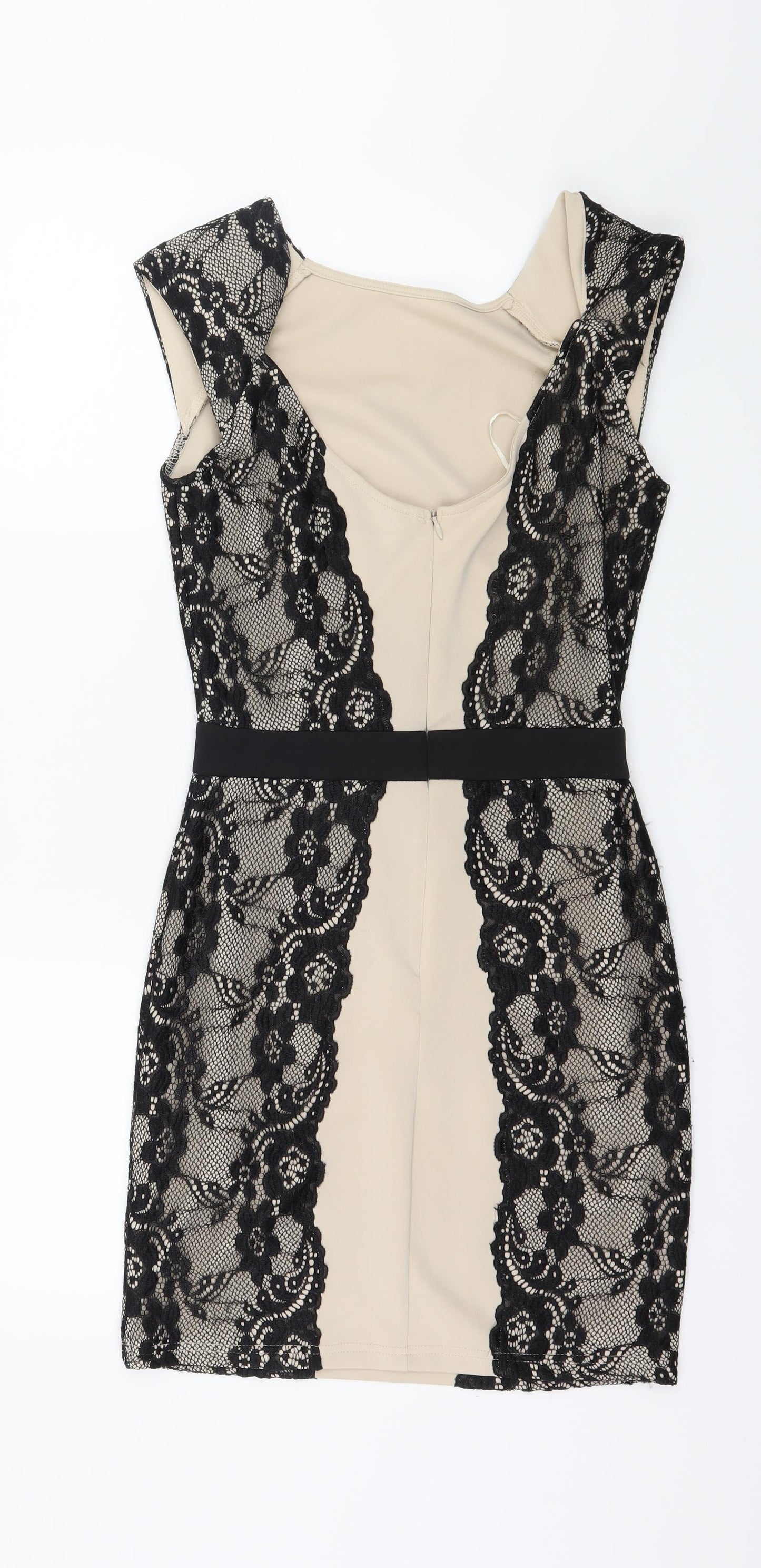 Boohoo Womens Ivory   Bodycon  Size 8  - Lace Detail
