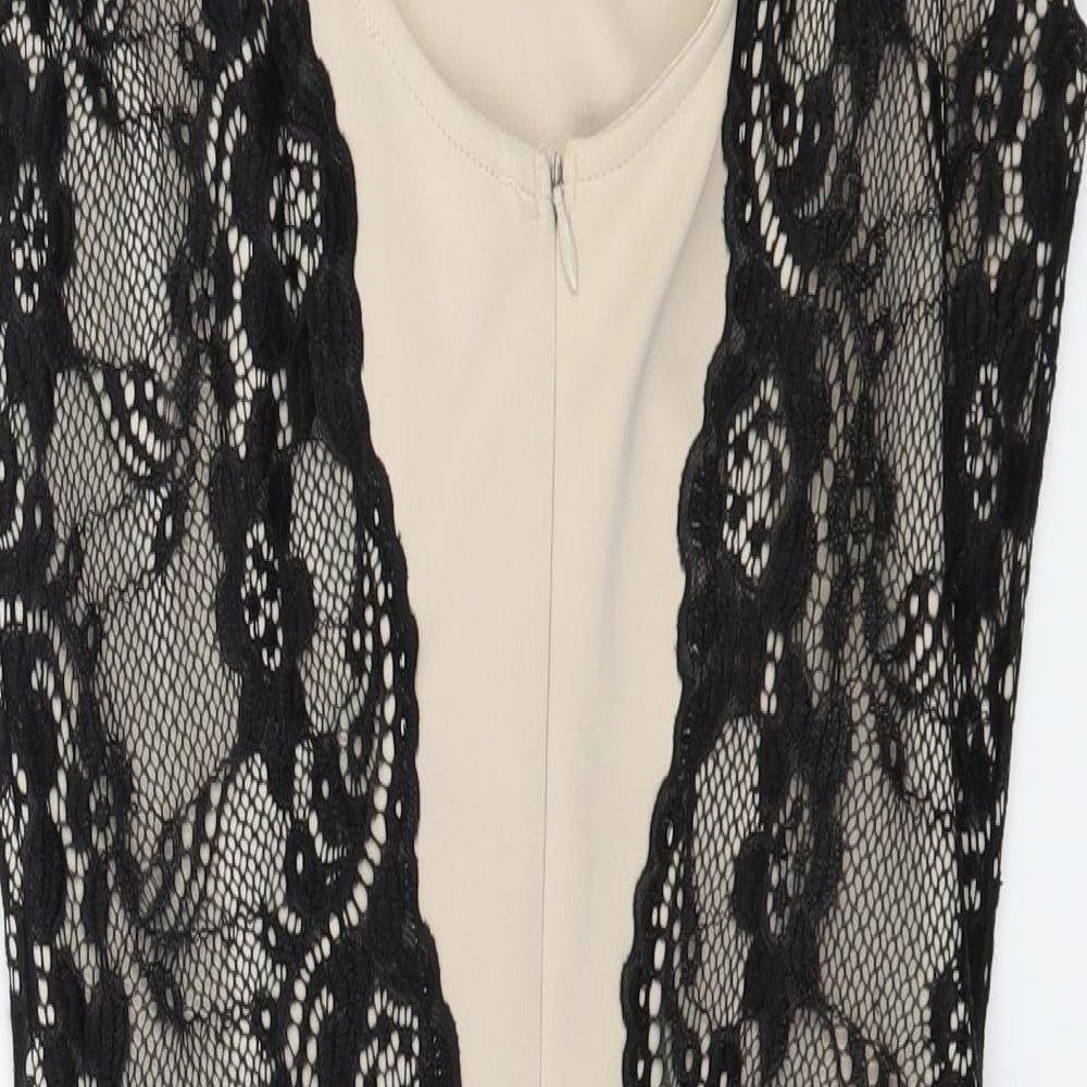 Boohoo Womens Ivory   Bodycon  Size 8  - Lace Detail