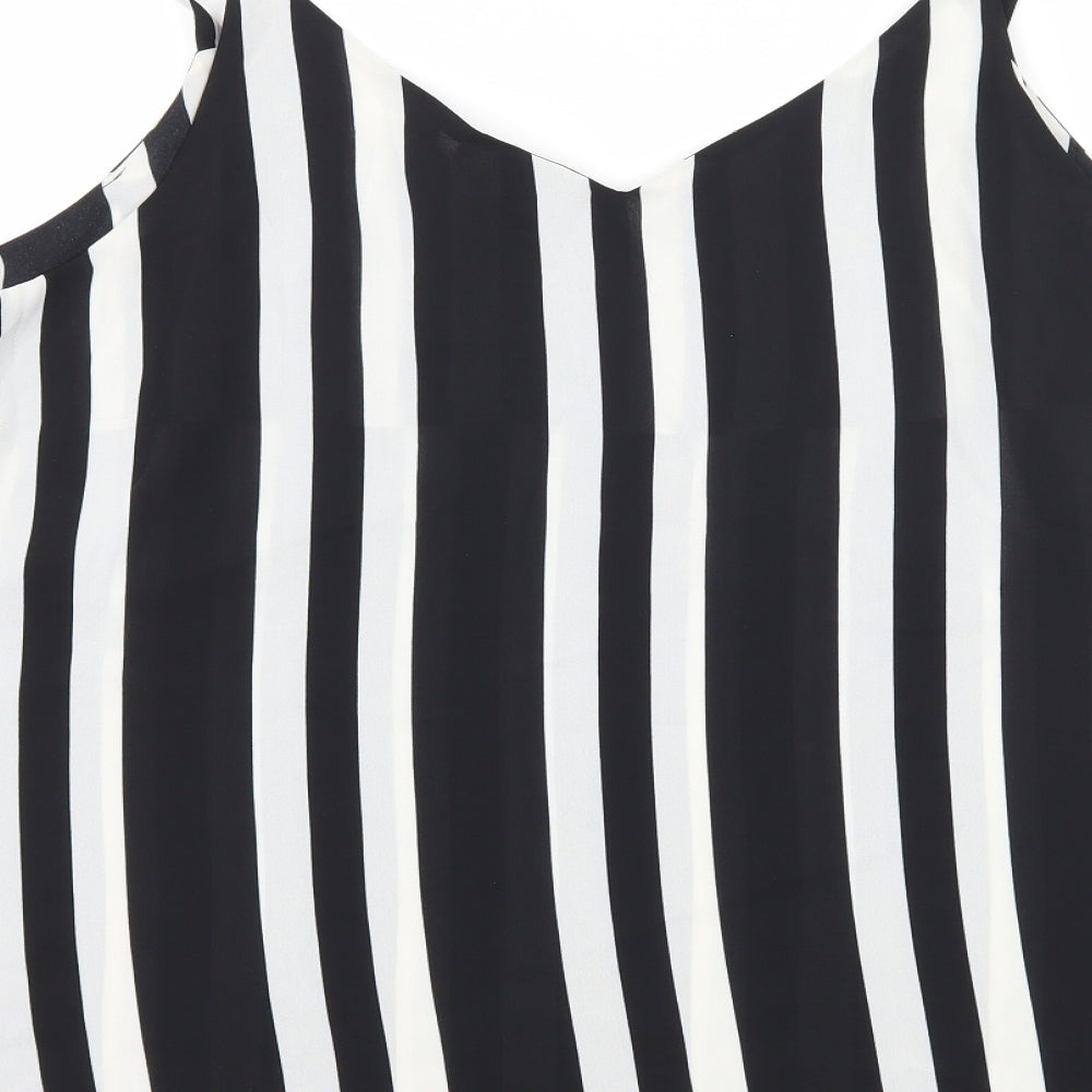 George Womens Black Striped  Camisole Tank Size 16