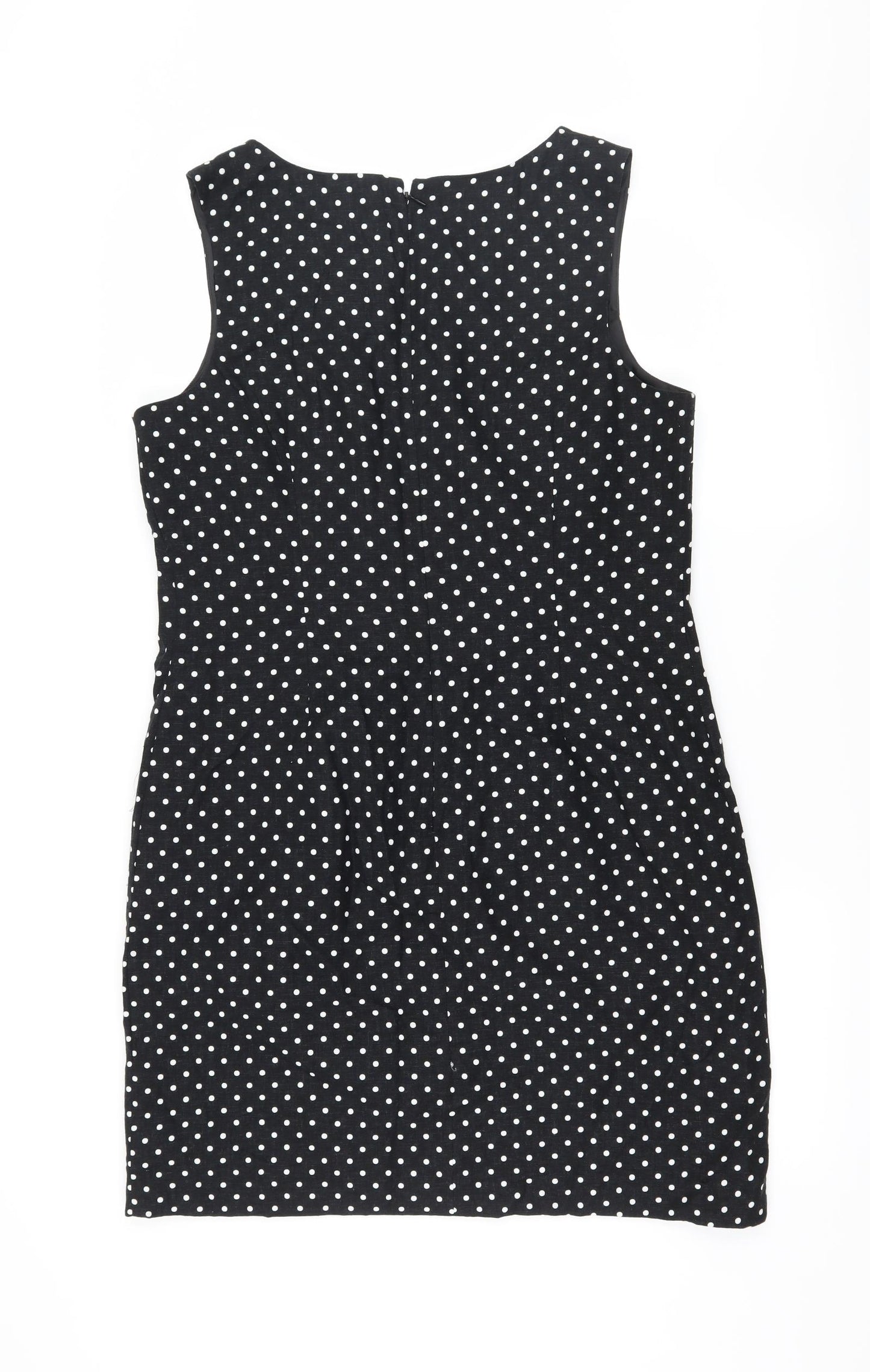 Papay Womens Black Polka Dot  A-Line  Size 14
