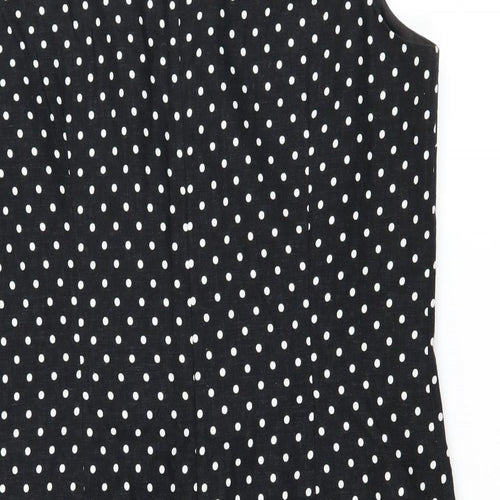 Papay Womens Black Polka Dot  A-Line  Size 14