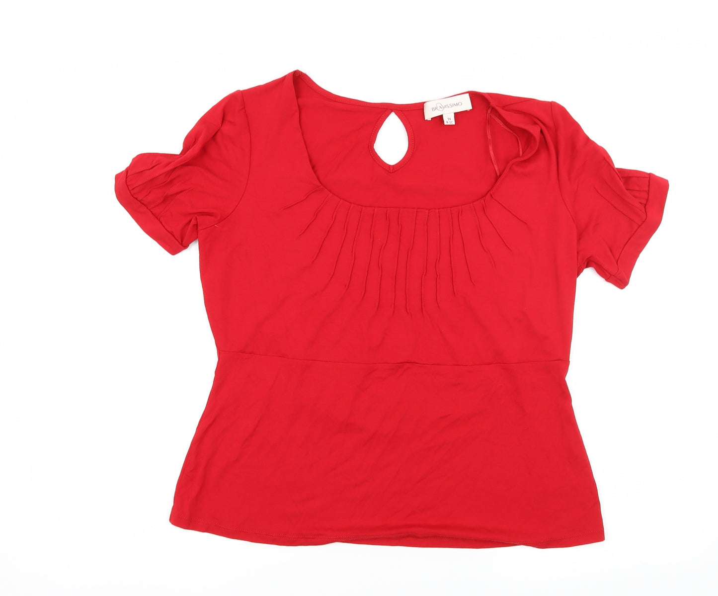 Bravissimo Womens Red  Jersey Basic T-Shirt Size 14