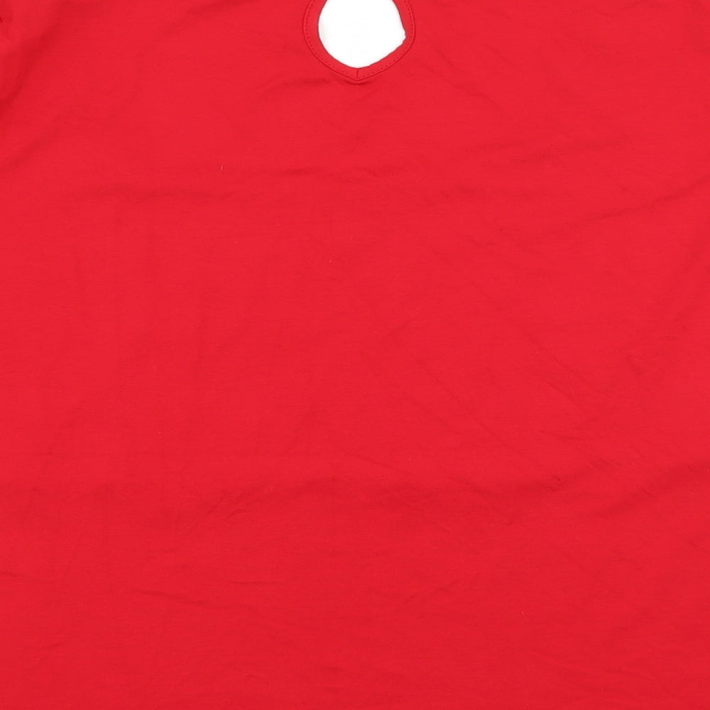 Bravissimo Womens Red  Jersey Basic T-Shirt Size 14