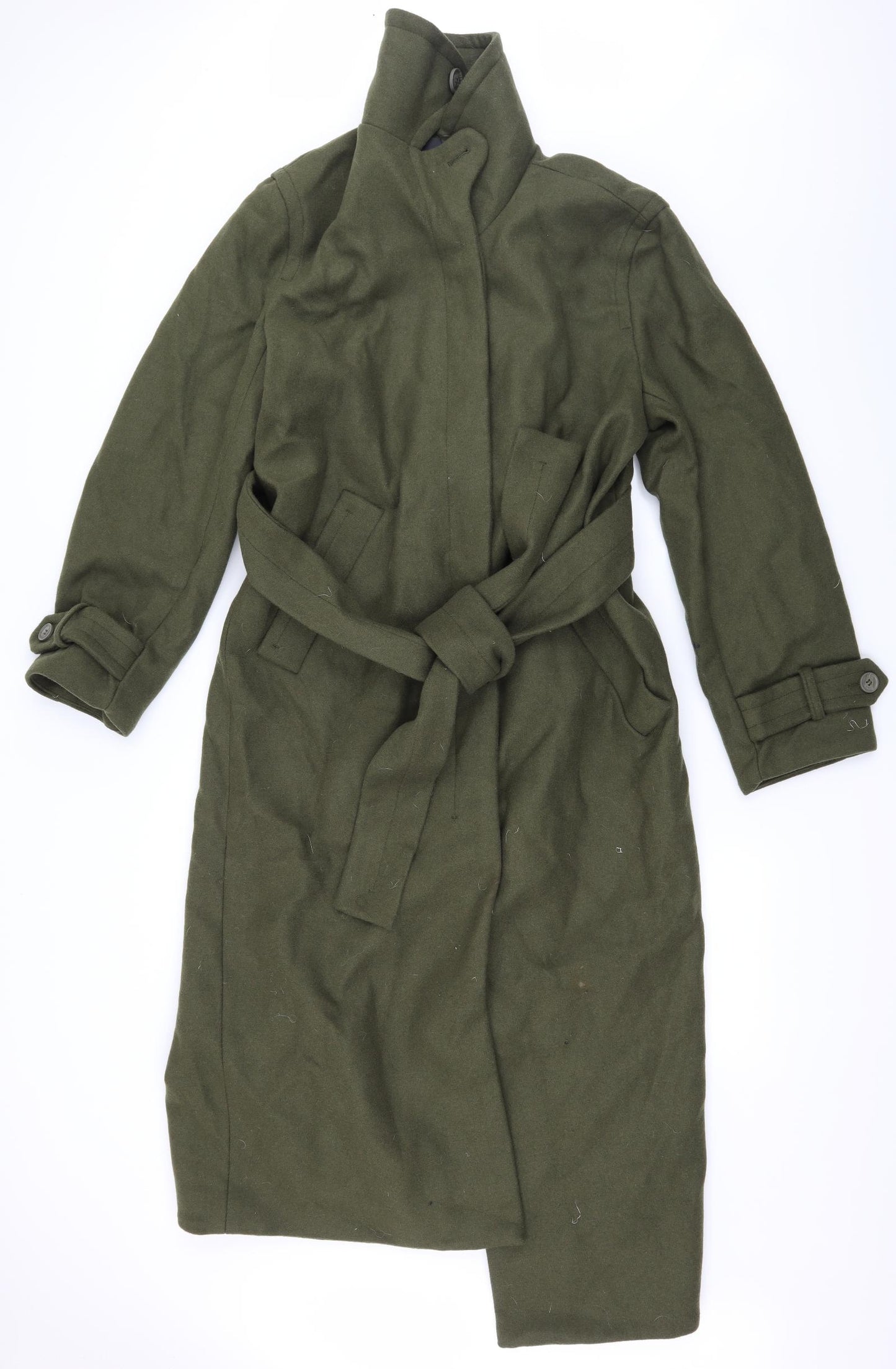 Weekday Mens Green   Overcoat Coat Size S