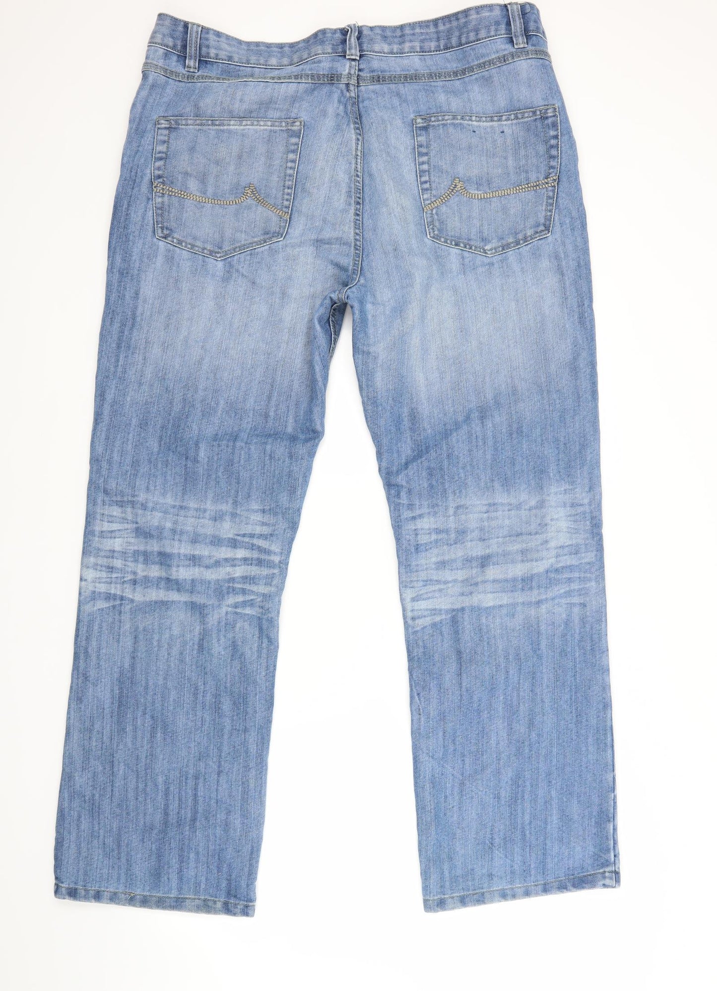 George Mens Blue  Denim Wide-Leg Jeans Size 40 L31 in