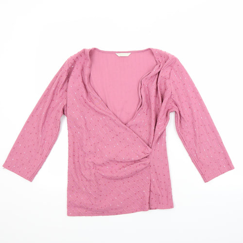 Marks and Spencer Womens Pink   Pullover Jumper Size 14