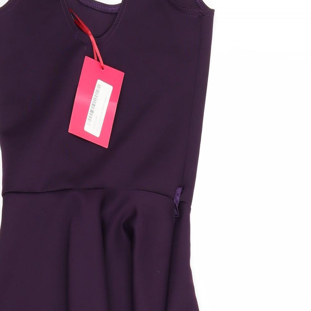 Boohoo Womens Purple   Skater Dress  Size 10