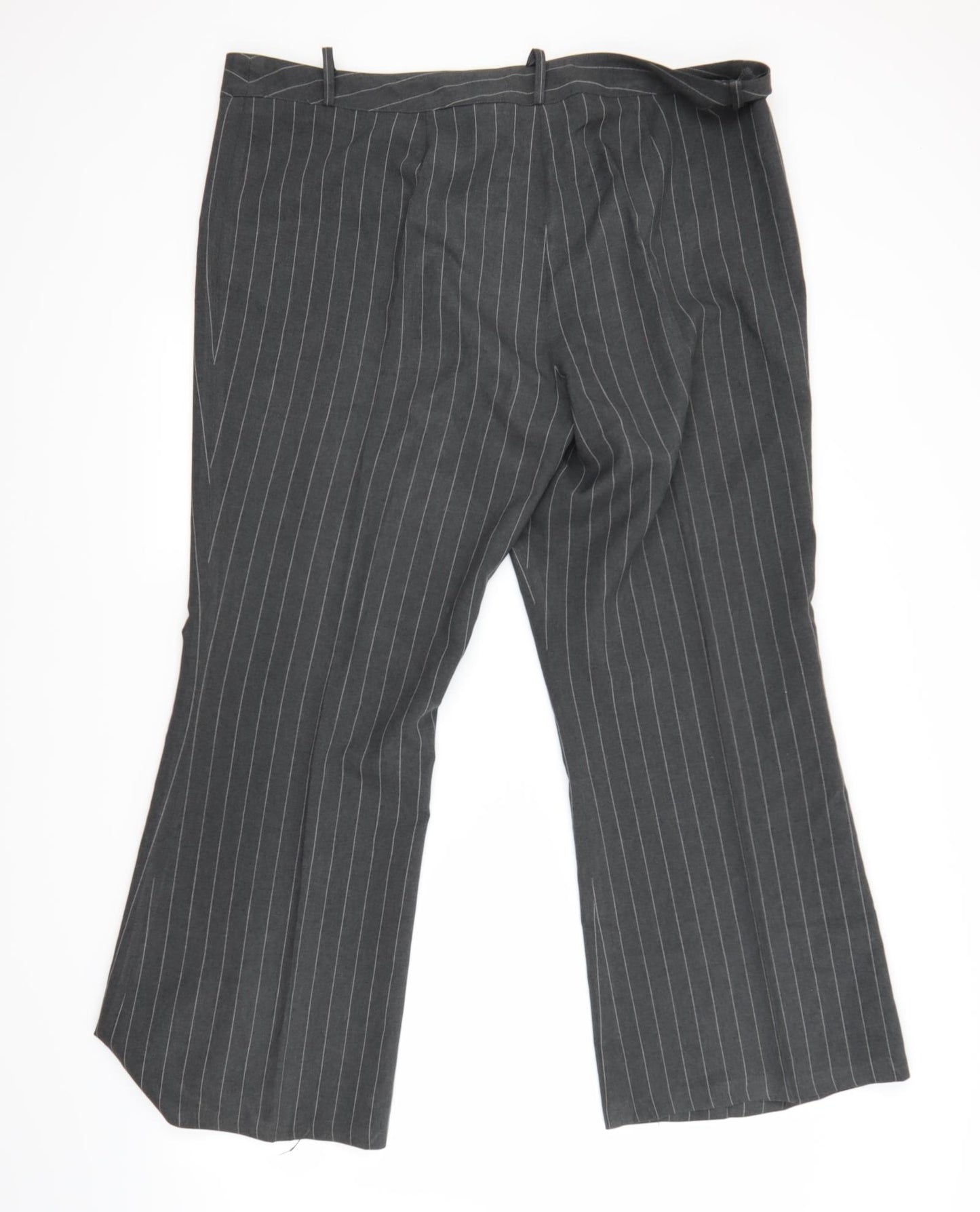 Preworn Womens Grey Striped  Trousers  Size 20 L29 in