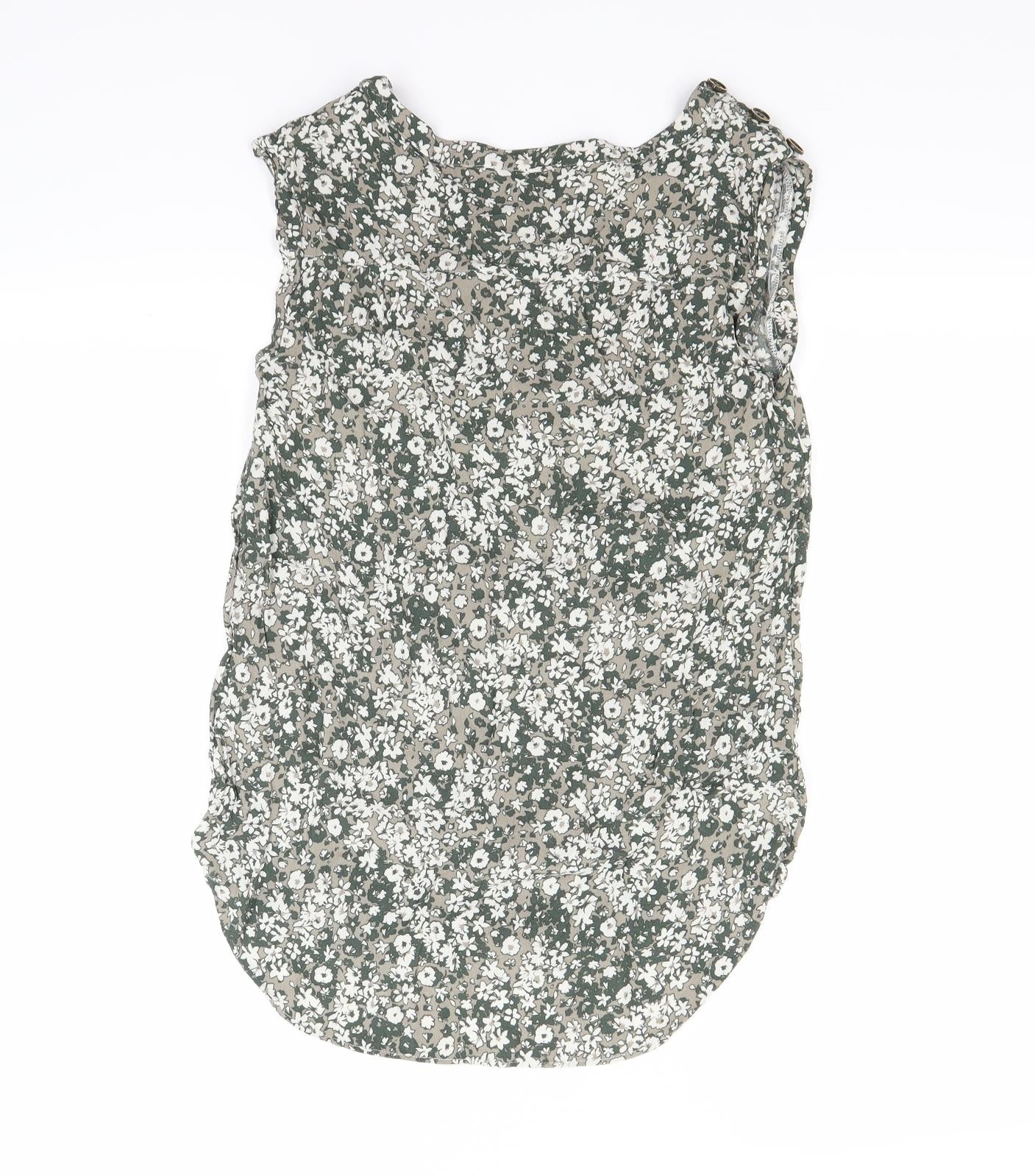 NEXT Womens Green Floral  Basic Blouse Size 10