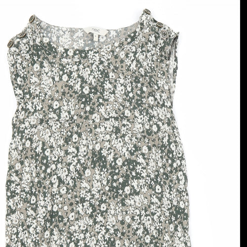 NEXT Womens Green Floral  Basic Blouse Size 10