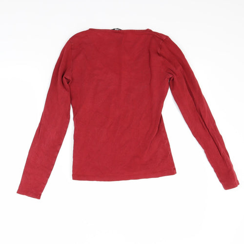 H&M Womens Red   Pullover Sweatshirt Size S